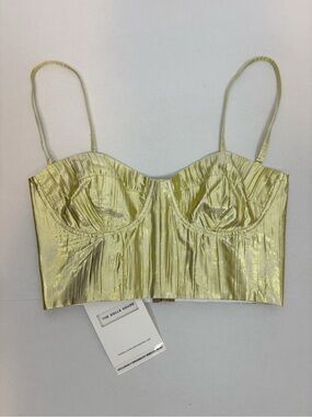 The Dolls House Shelby Corset Top in Gold Size S